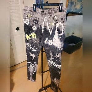 Men’s Black white and gray jeans skinny fit waist 30/31 brand